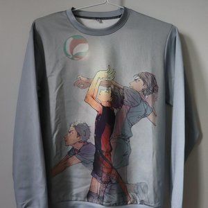Haikyuu! Asahi Suga Daichi grey sweatshirt
